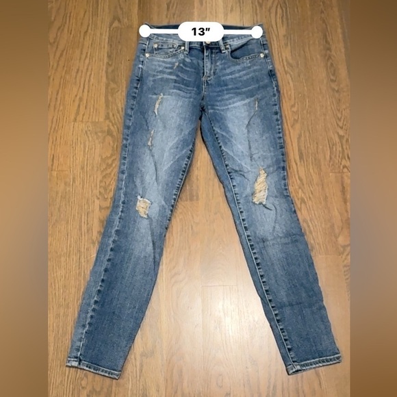 GAP Skinny Jeans, Gold accent tears ✨ size 27R. E y2k - Picture 4 of 6
